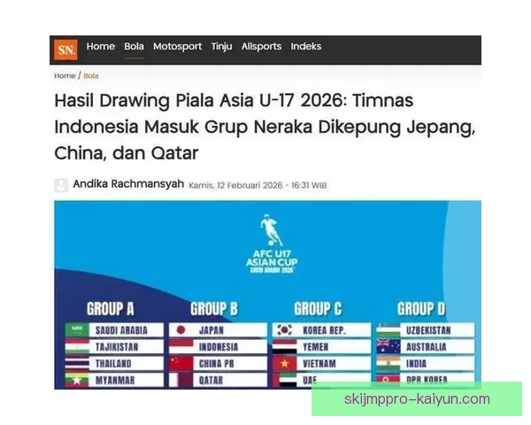 印尼队亚洲杯分组揭晓，面临严峻挑战与竞争力增强的对手分析